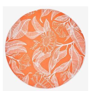 Brand New Summer & Rose Roundie / Sarong/ Beach Towel Orange & White